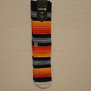 Stance Striped Socks - Multicolor, Mens L 9-13, Cotton Blend, Crew